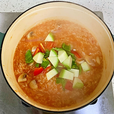 鲜香味美，圣诞番茄海鲜烩饭，好吃到舔盘