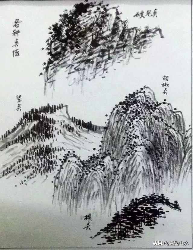 山水画技法基础(初学国画山水基本技法)