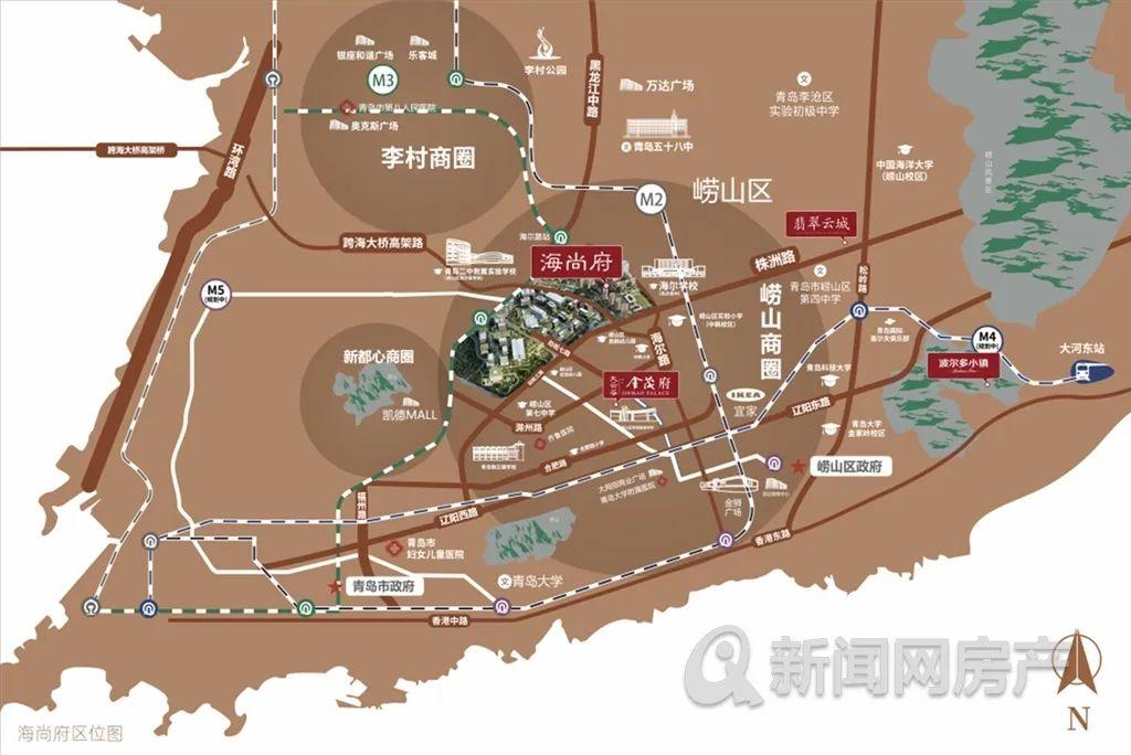 青岛地铁3号线线路图（青岛7条地铁旁楼盘）