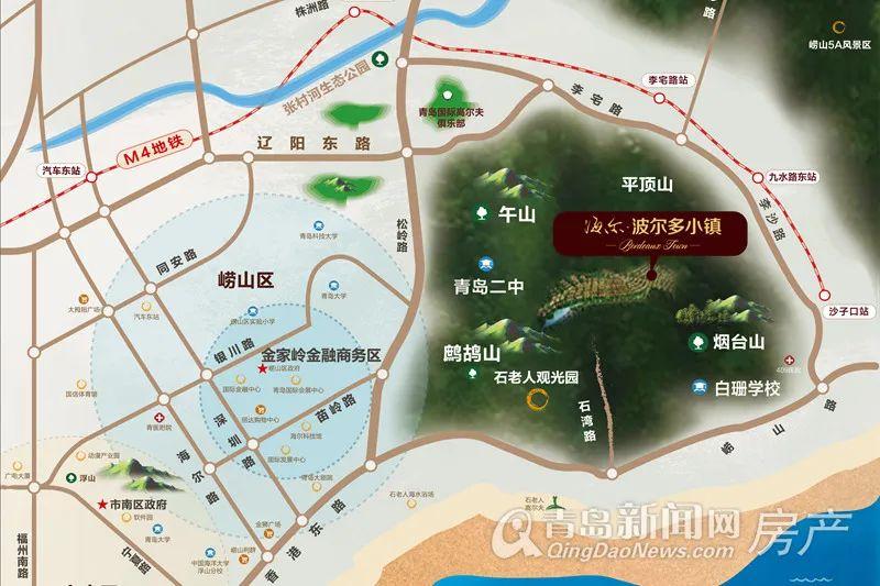 青岛地铁3号线线路图（青岛7条地铁旁楼盘）