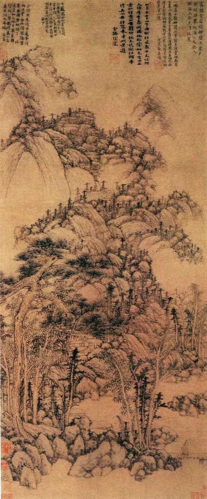 元代文人画(历代文人画代表山水图（高清）)