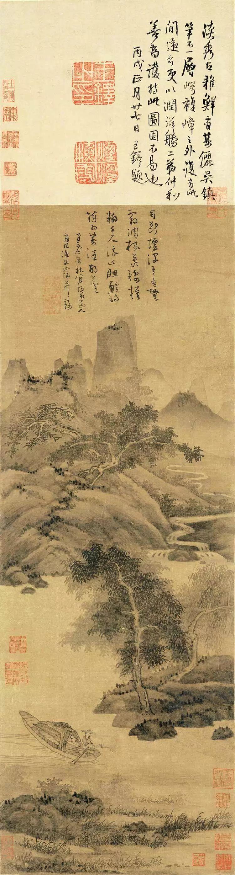 元代文人画(历代文人画代表山水图（高清）)