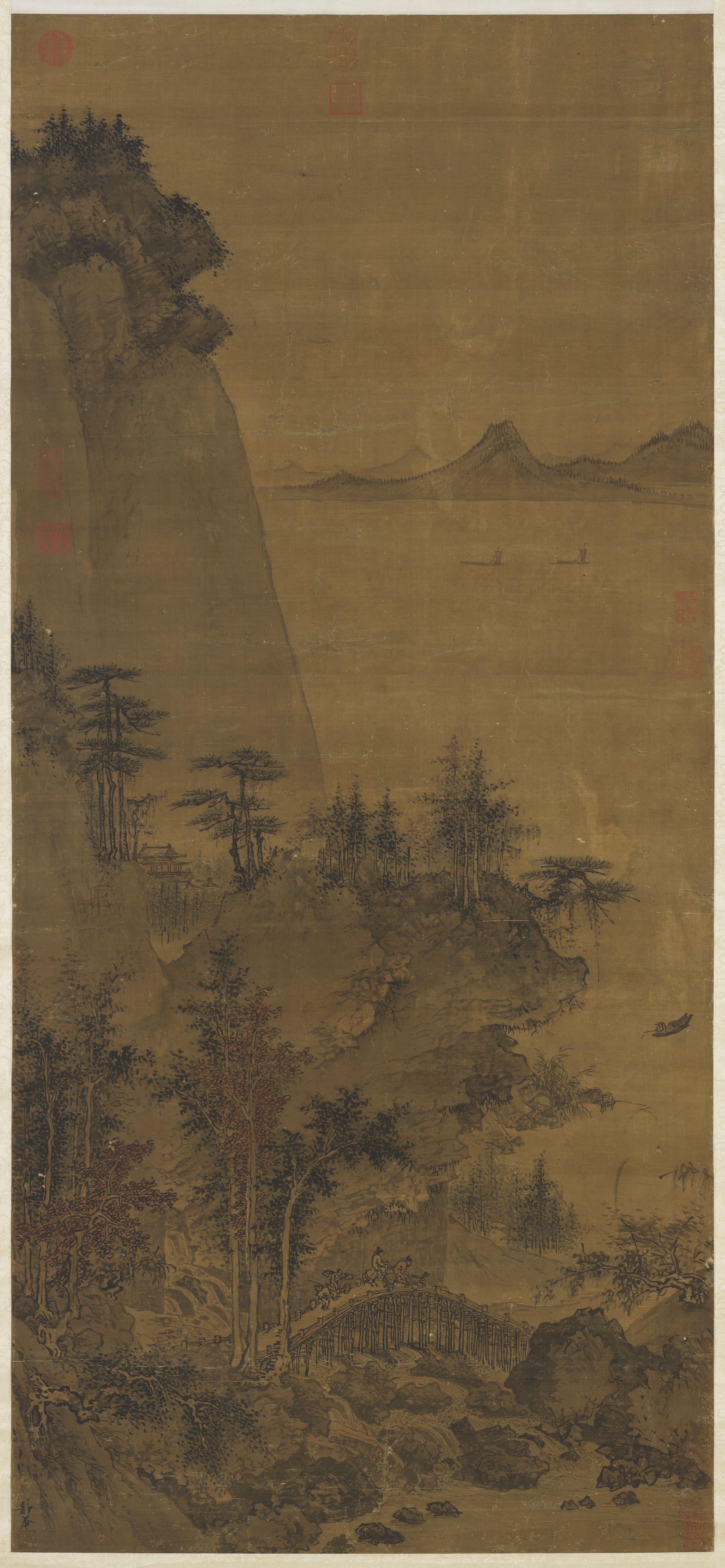 元代文人画(历代文人画代表山水图（高清）)